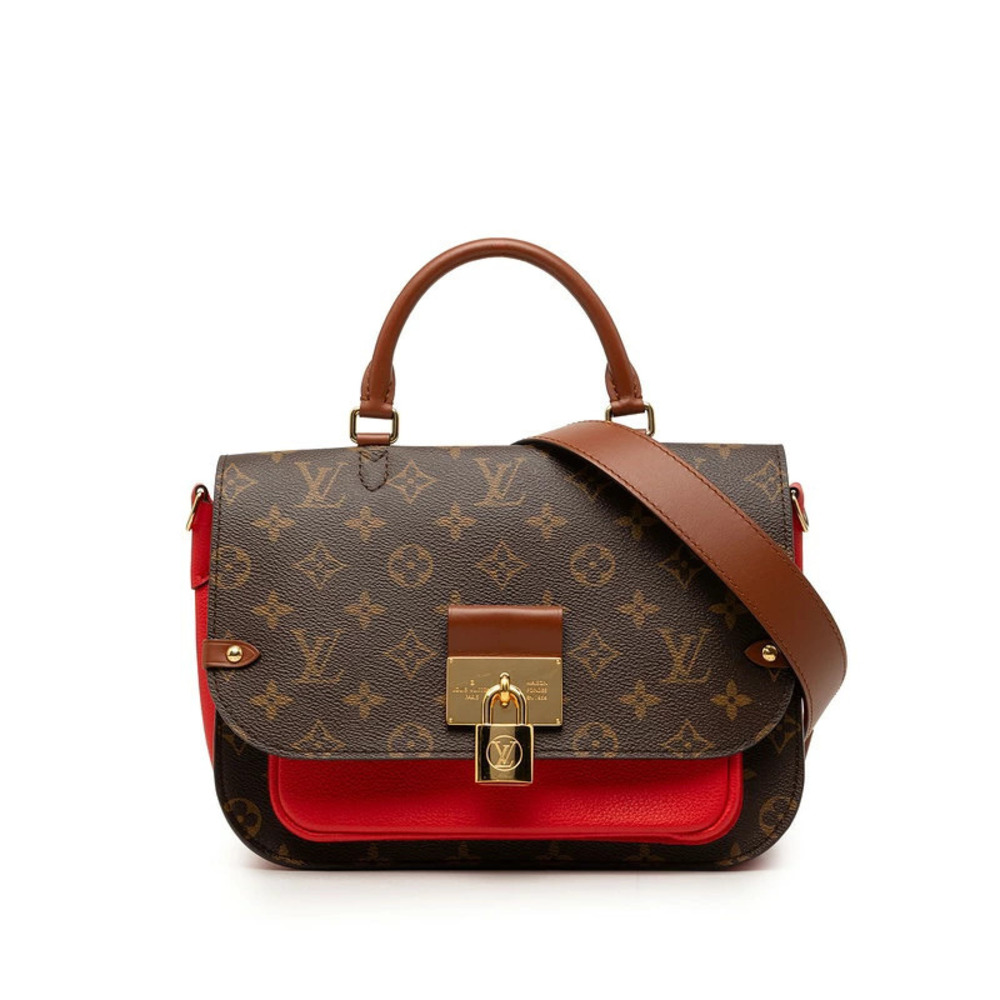 Louis Vuitton Monogram Vaugirard 2way Shoulder Bag Coquelicot Red Leather
